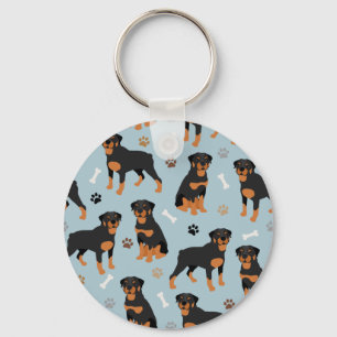 Porte-clés Bones et pattes de chien Rottweiler