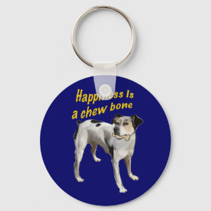 Porte-clés bonheur de rat terrier