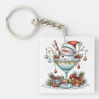Porte-clés Bonhomme de neige Santa Marguerita Time