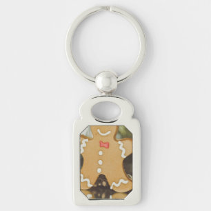 Porte-clés Bonhomme en pain d'épice de Noël