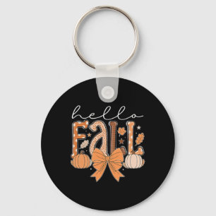 Porte-clés Bonjour Automne Vibes Automne Thanksgiving Holiday