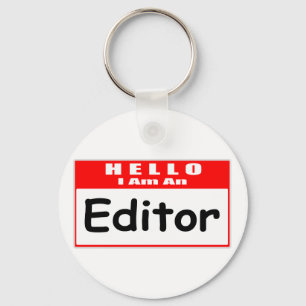 Porte-clés Bonjour, Je Suis Un Éditeur ... Nametag