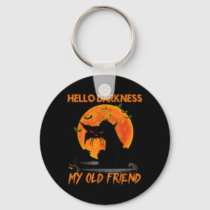 Porte-clés Bonjour obscurité mon vieil ami Halloween chat noi