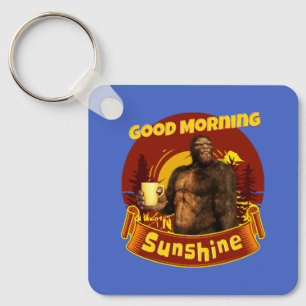 Porte-clés Bonjour Soleil Bigfoot Café Humour Art
