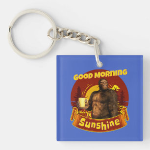 Porte-clés Bonjour Soleil Bigfoot Café Humour Art