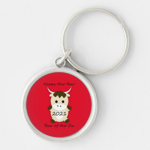 Porte-clés Bonne année 2021 Année de l'OX