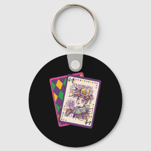 Porte-clés Bonne carte Mardi Gras Tarot Louisiana Mardi Gras
