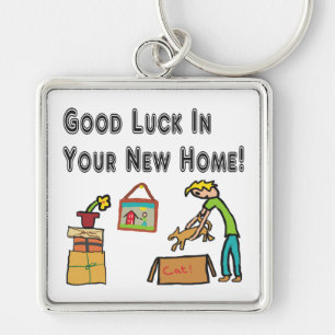 Porte-clés Bonne Chance Dans Votre Nouvelle Maison
