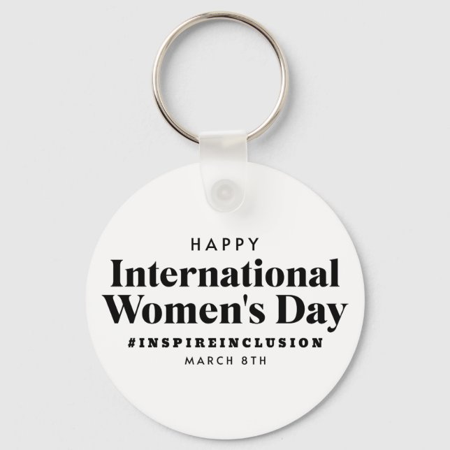 Porte-clés Bonne Journée internationale de la femme | Bouton  (Recto)
