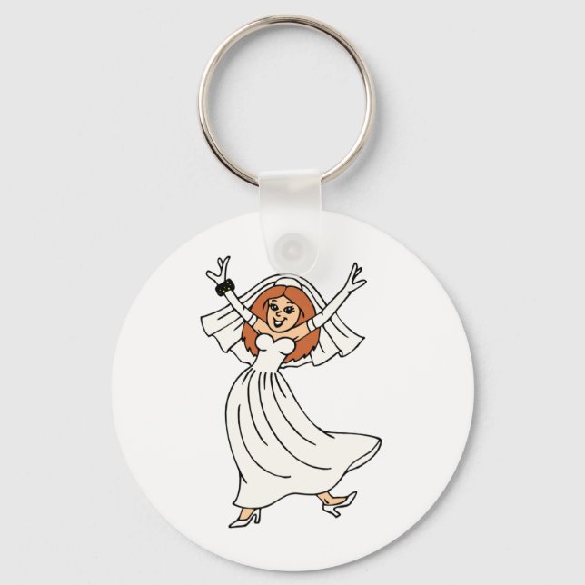 Porte-clés Bonne Mariée Le Jour Du Mariage (Recto)
