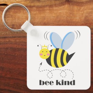Porte-clés Bonne princesse d'abeille avec couronne et slogan