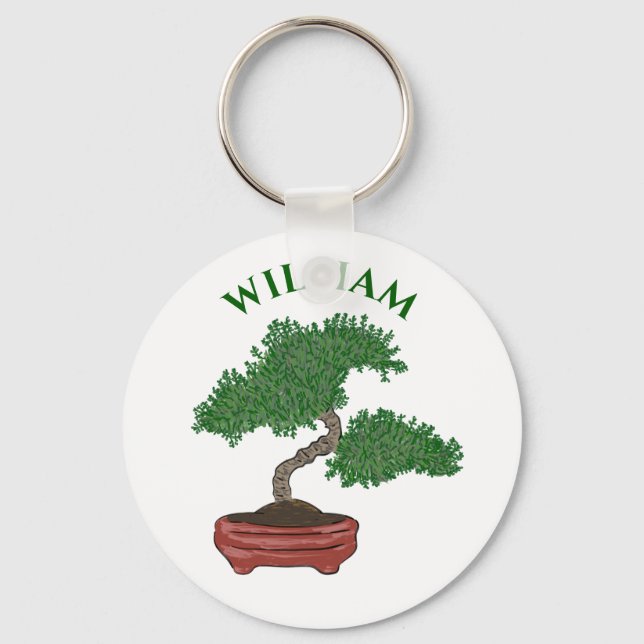 Porte-clés Bonsai japonais personnalisé (Recto)