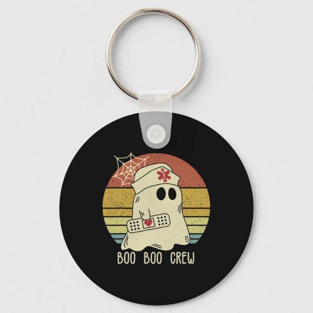 Porte-clés Boo Boo Infirmière D'Équipage Infirmière D'Hallowe (Recto)