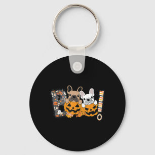 Porte-clés Boo Bouledogue français Citrouille Chien Candy Pup