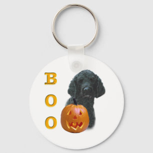 Porte-clés Boo de caniche noir