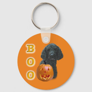 Porte-clés Boo de caniche noir