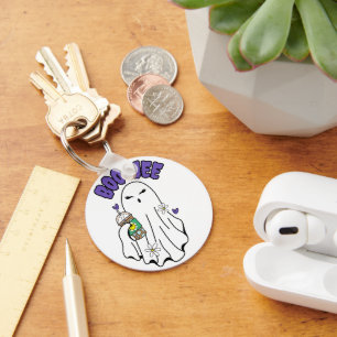 Porte-clés Boo-Jee Cute halloween Ghost avec café glacé