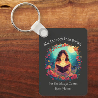 Porte-clés Booklover's Gift, Floral Fantasy Design