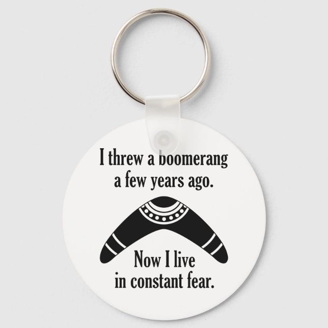 Porte-clés Boomerang La peur constante (Recto)