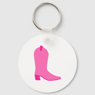 Porte-clés Boot de cowgirl rose