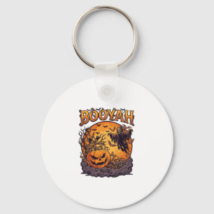 Porte-clés Booyah Halloween Citrouille Faucheuse Lune Orange_