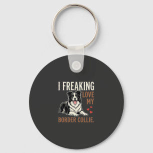Porte-clés Border Collie drôle d'amour de chien