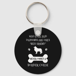 Porte-clés Bordure Collie chien animal meilleur ami
