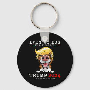 Porte-clés Bordure Collie Chien Même Mon Chien Attend Trump
