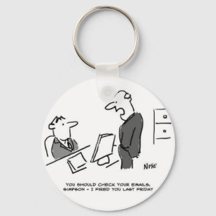 Porte-clés Boss Fires Travailleur Par Email. Dessin drôle