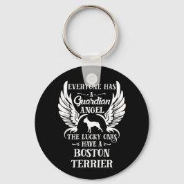 Porte-clés Boston Terrier Chien Guardian Angel