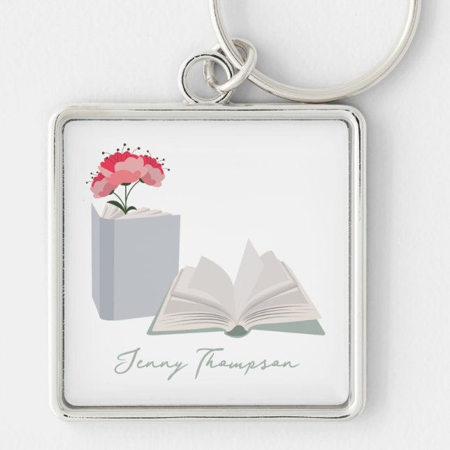 Porte-clés Botanique Livres & Bibliothèque Lecture Nom person (Devant)