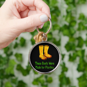 Porte-clés Bottes de jardinage amusantes faites pour la plant