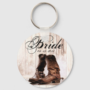 Porte-clés Bottes de Porte - clé de mariée pays rustique vête