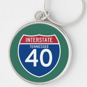 Porte-clés Bouclier d'autoroute nationale du Tennessee TN