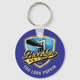 Porte-clés Bouclier de Brooklyn et motif Swoosh