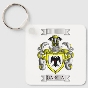 Porte-clés Bouclier de Famille Garcia en Aluminium