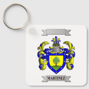 Porte-clés Bouclier de Famille Martinez en Alumini