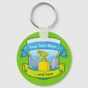 Porte-clés Bouclier de jardin avec bannières