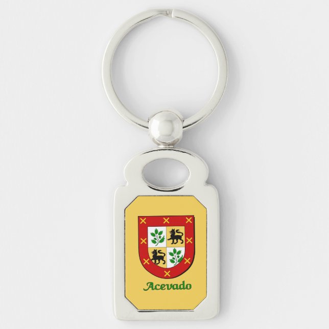 Porte-clés Bouclier de la famille Acevado (Devant)