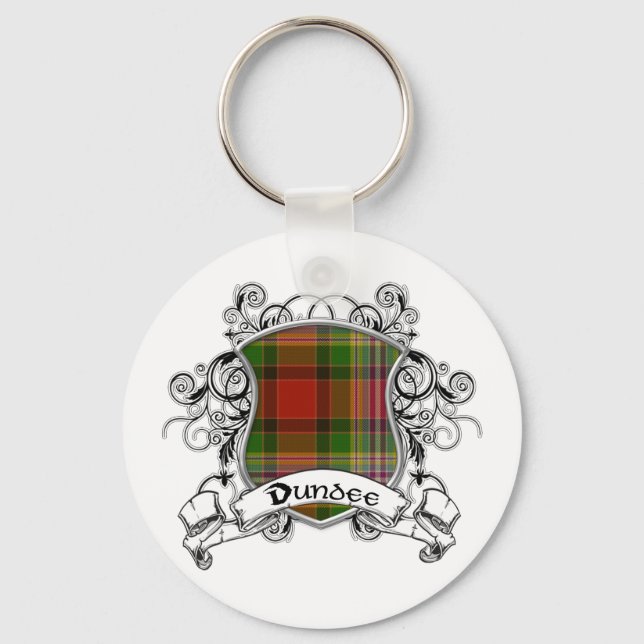 Porte-clés Bouclier Dundee Tartan (Recto)