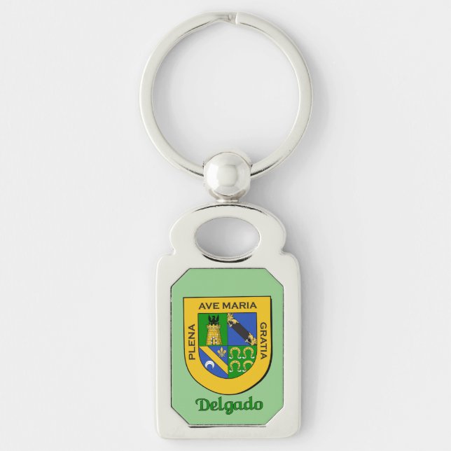 Porte-clés Bouclier historique de Delgado (Devant)