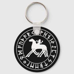 Porte-clés Bouclier porte - clé Sleipnir sur noir