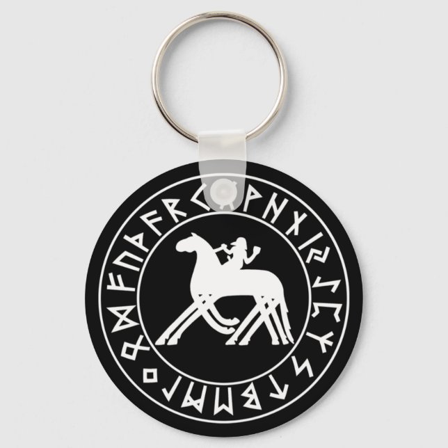 Porte-clés Bouclier porte - clé Sleipnir sur noir (Recto)