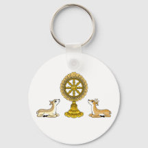 Bouddha Dharma Roue & Deers Porte - clé