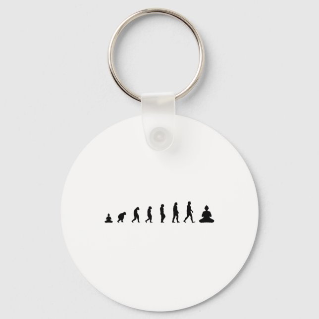 Porte-clés Bouddha Zen Evolution Méditation Pleine Conscience (Recto)