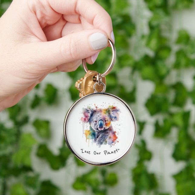 Porte-clés Bouddles Koala en couleur, personnalisé (Main)