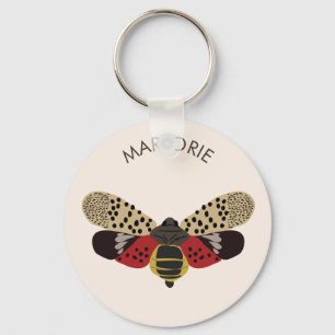 Porte-clés Boug de lanternfly tacheté Personnalisé