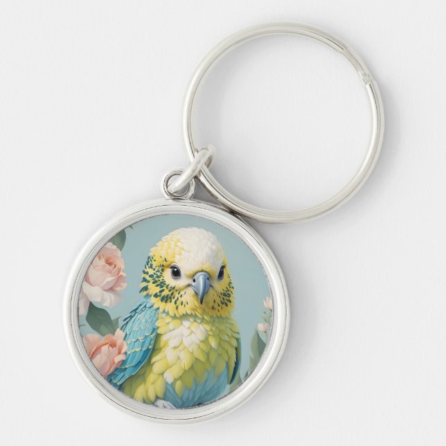 Porte-clés Bougie De Bébé Jaune Et Bleu Cute Boudin (Devant)