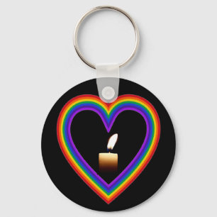 Porte-clés Bougie porte - clé Dans Un Arc En Ciel