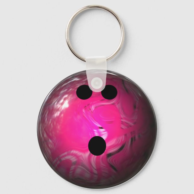 Porte-clés Boule de Bowl Rose Swirl (Recto)